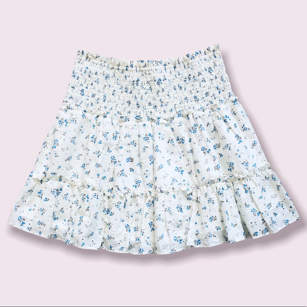 Smocked ruffle mini skirt by 1. STATE - Picture 3 of 7